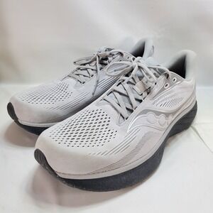 Saucony Sneakers Mens 11.5 Ride 18 S21000-103 Gray Running Athletic Gym Shoes
